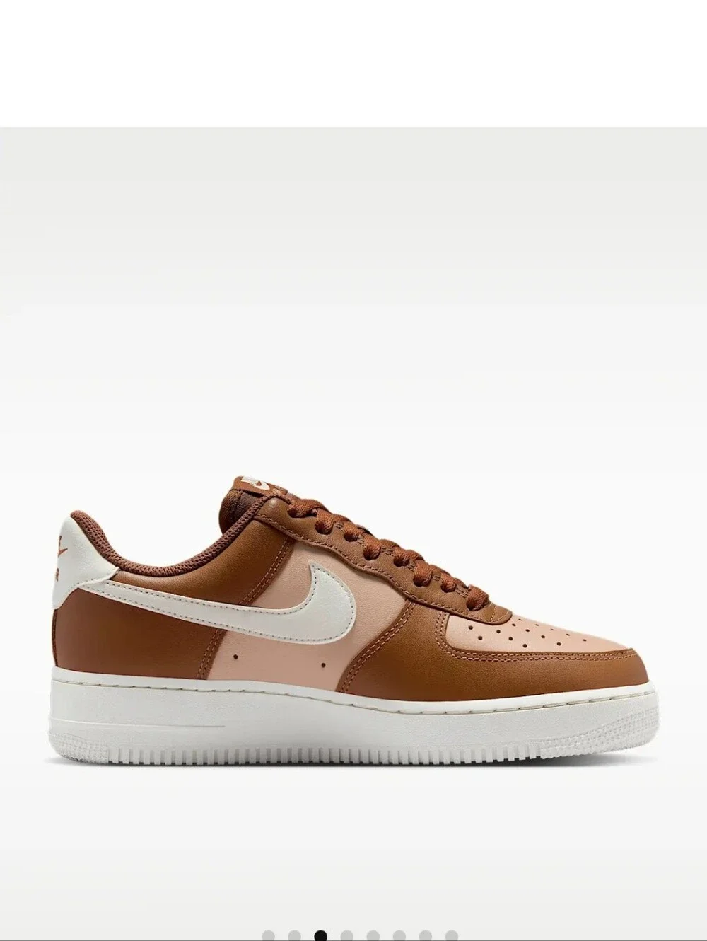 Bling Nike Air Force 1 07 Brown Shoes Sneakers Customized With Crystals